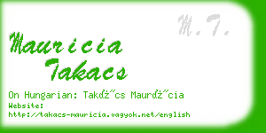 mauricia takacs business card